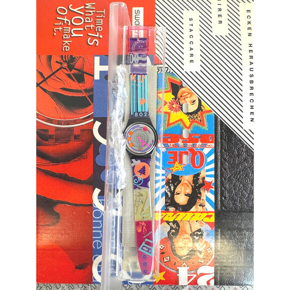 Swatch watch EAN CODE GB143 1992 Standard Gents New Old Stock - Picture 4 of 5